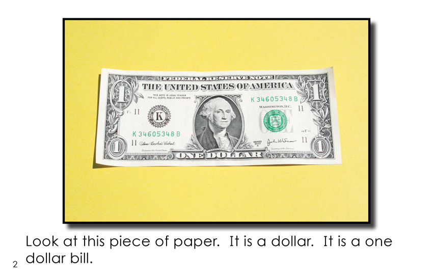 one dollar bill front